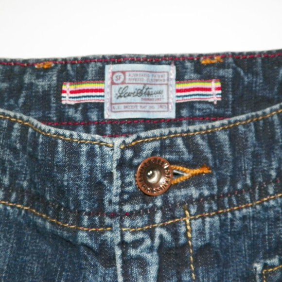 Levi Strauss Girls Denim Capris Side Tab Low Rise Relaxed Fit NWT - Picture 5 of 7